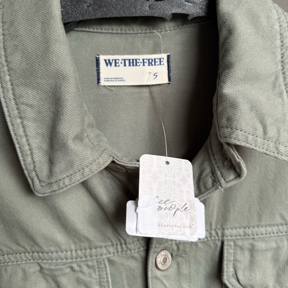 NWT Free People Marci Coverall Utility Jumpsuit Washed Army Sz S - Picture 3 of 8